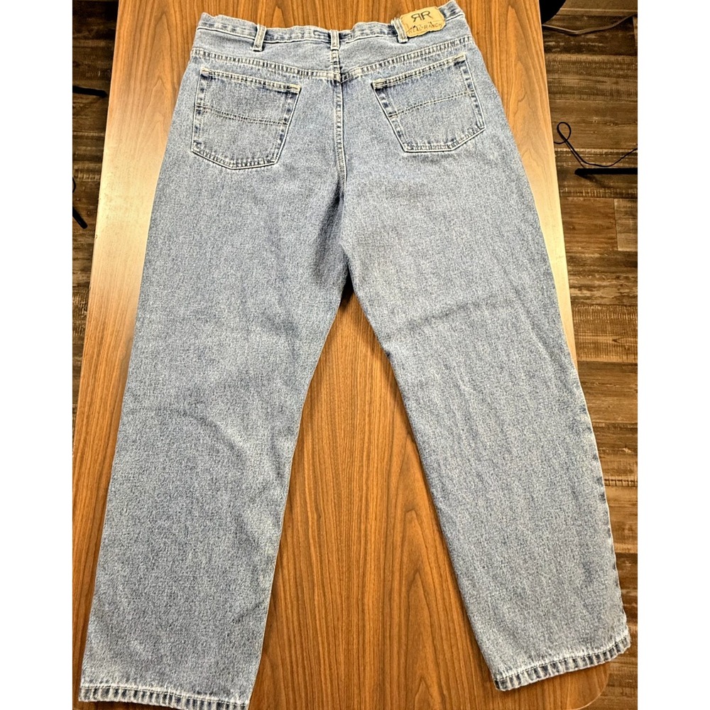 Real Ranch wORKWEAR Jeans Mens‎ 38x30 Blue Denim Straight Leg 100% Cotton